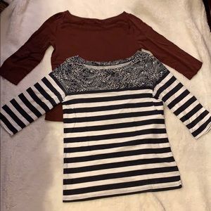 Ann Taylor LOFT 2 Medium 3/4 length sleeve shirts